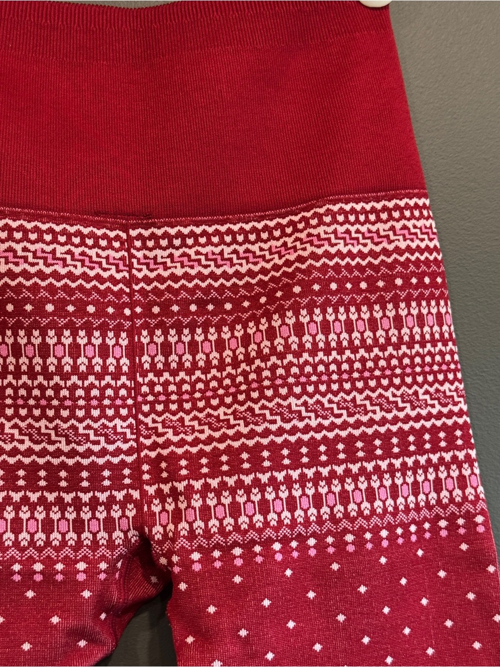 Fabletics Red Patterned High-Waist Leggings - Picture 10 of 16